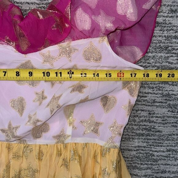 NWT LoveShackFancy VYNNE Maxi off shoulder DRESS SURFER FUSCHIA LIGHT Size: 8 - Picture 10 of 16